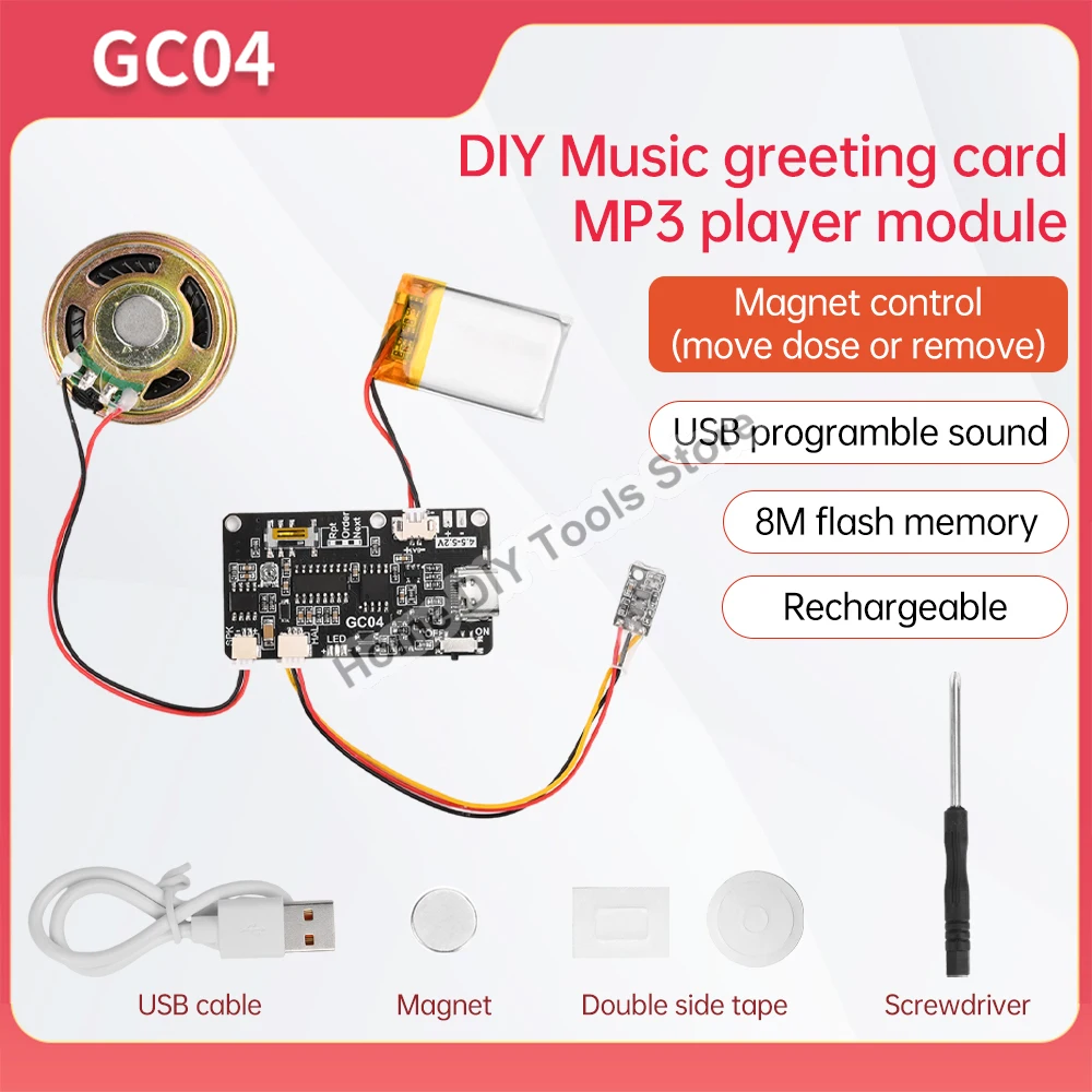 Записываемый звуковой модуль с магнитным управлением 8M Memory Speaker Говорящий программируемый музыкальный плеер MP3 TYPE-C для поздравительной открытки DIY
Записываемый звуковой модуль с магнитным управлением 8M Memory Speaker Говорящий программируемый музыкальный плеер MP3 TYPE-C для поздравительной открытки DIY