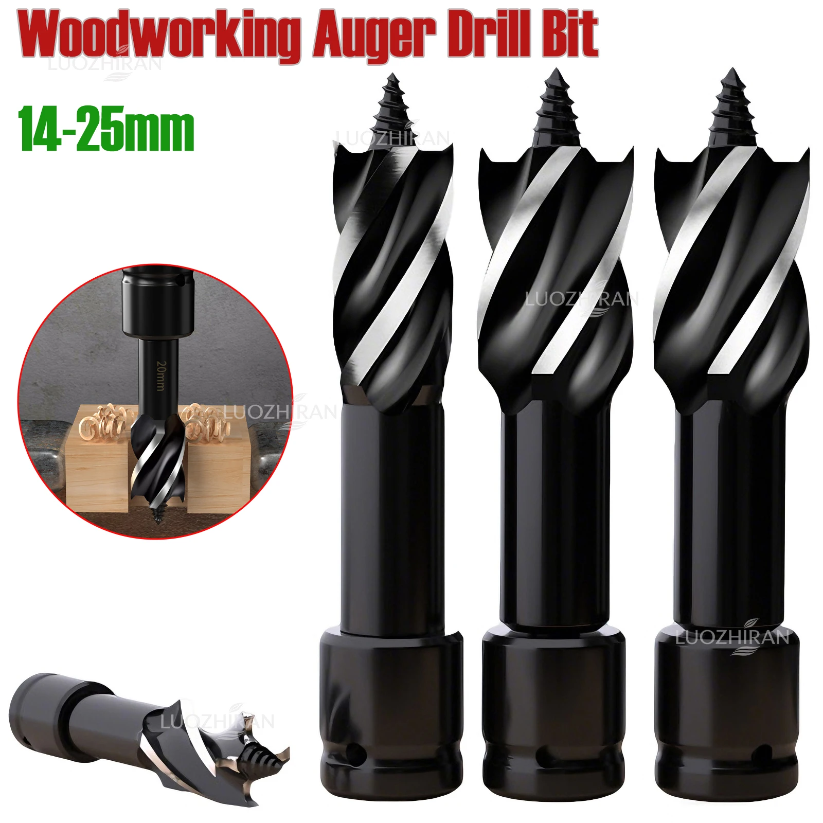14-25mm Woodworking Auger Drill Bit for Electric Wrench 4-Flute Spiral Wood Hole Opener High Hardness Fast Cut Wood Drill Bit
14-25mm Woodworking Auger Drill Bit for Electric Wrench 4-Flute Spiral Wood Hole Opener High Hardness Fast Cut Wood Drill Bit