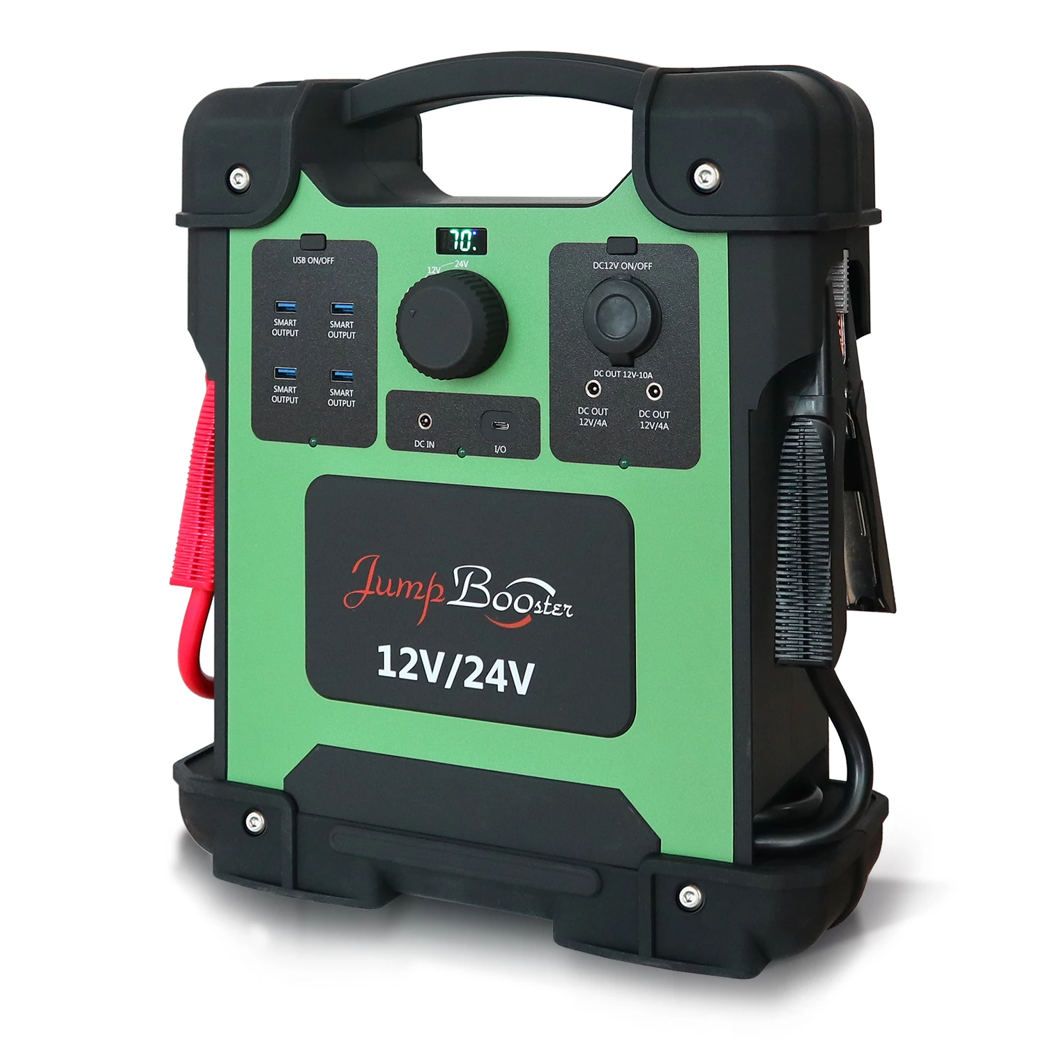 High capacity Jumpstarter 12v 24v Car Jump Starter Power Bank with thick cables and metal clamps
High capacity Jumpstarter 12v 24v Car Jump Starter Power Bank with thick cables and metal clamps