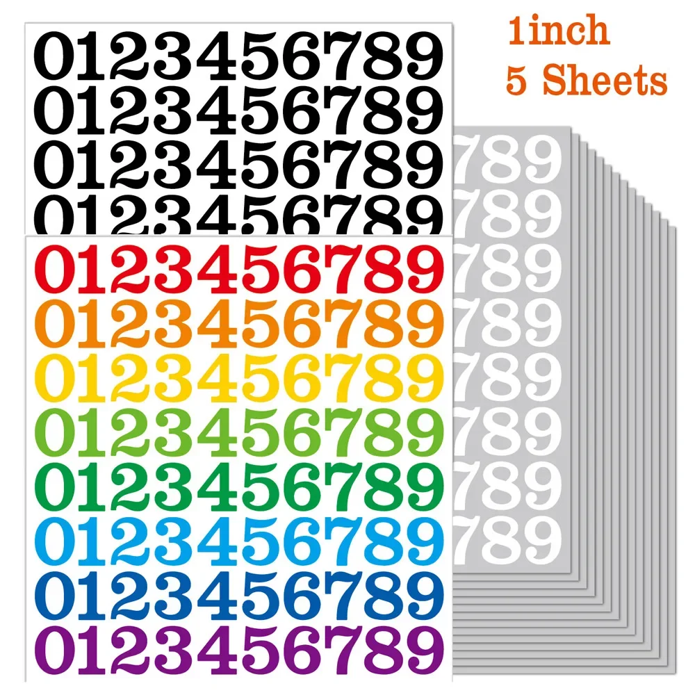 400pcs 1 Inch Number Stickers 5 Sheets Arabic Number Sticker Waterproof Vinyl Self-adhesive Removable Office Home Cup Decoration
400pcs 1 Inch Number Stickers 5 Sheets Arabic Number Sticker Waterproof Vinyl Self-adhesive Removable Office Home Cup Decoration