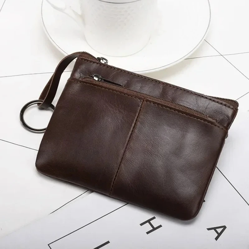 Genuine Leather Mini Coin Purse Head Layer Cowhide Card Bag Handmade Zipper Wallet Car Key Case Short Lady Wallet Key Case
Genuine Leather Mini Coin Purse Head Layer Cowhide Card Bag Handmade Zipper Wallet Car Key Case Short Lady Wallet Key Case