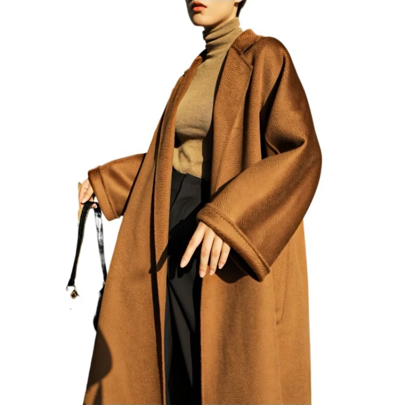 Light Luxury Large Version Double-sided Cashmere Coat Women's Long High-end Wool Bathrobe Water Ripple Wool Autumn Winter Coat
Light Luxury Large Version Double-sided Cashmere Coat Women's Long High-end Wool Bathrobe Water Ripple Wool Autumn Winter Coat