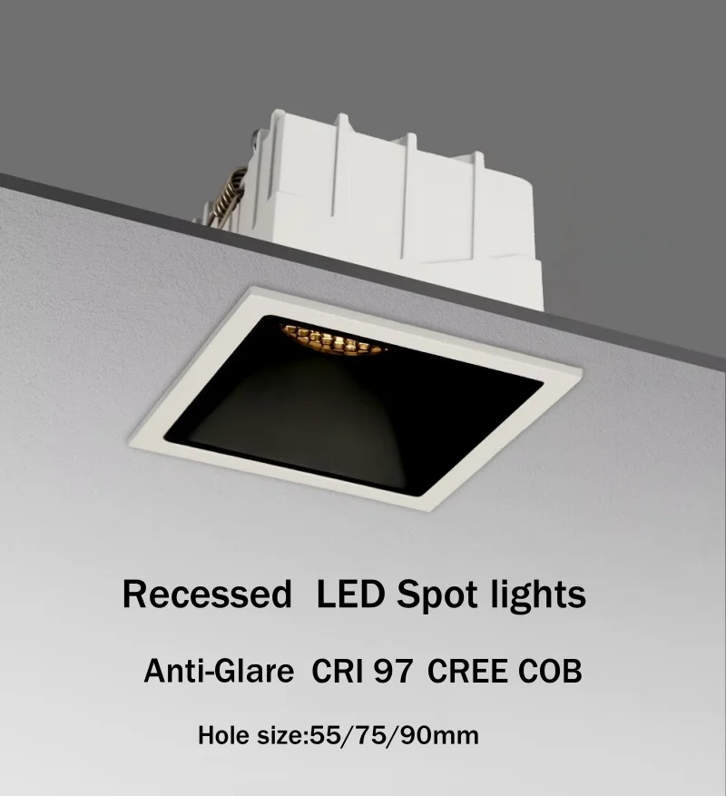 Recessed LED Ceiling Lamp 20W 12W 7W Single Head LED Spot lights CREE COB Anti-Glare Downlight For Home Office Store Indoor
Recessed LED Ceiling Lamp 20W 12W 7W Single Head LED Spot lights CREE COB Anti-Glare Downlight For Home Office Store Indoor