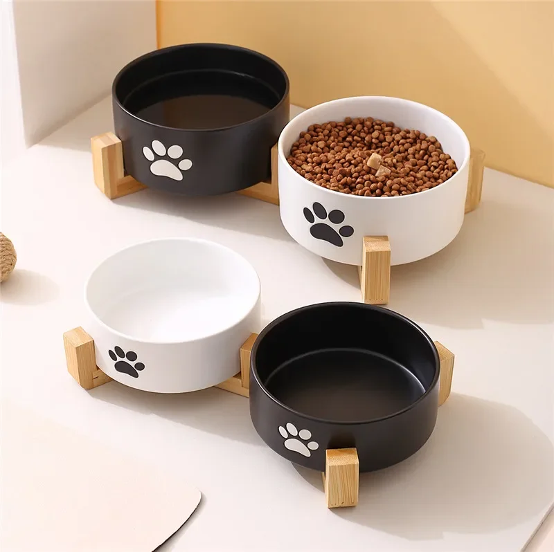 Dogs Bowl Double Ceramic Elevated Pet Food Water Feeders Small Medium Large Dog Feeding Supplies with Wooden Stand
Dogs Bowl Double Ceramic Elevated Pet Food Water Feeders Small Medium Large Dog Feeding Supplies with Wooden Stand