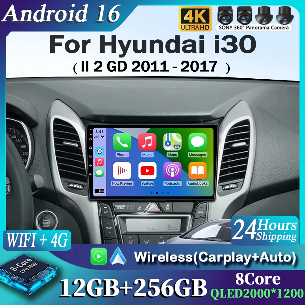 Для Hyundai i30 II 2 GD 2011-2017 2K 12+256 QLED Android 16 CarPlay Автомагнитола Мультимедийный Видеоплеер GPS Стерео Головное устройство
Для Hyundai i30 II 2 GD 2011-2017 2K 12+256 QLED Android 16 CarPlay Автомагнитола Мультимедийный Видеоплеер GPS Стерео Головное устройство