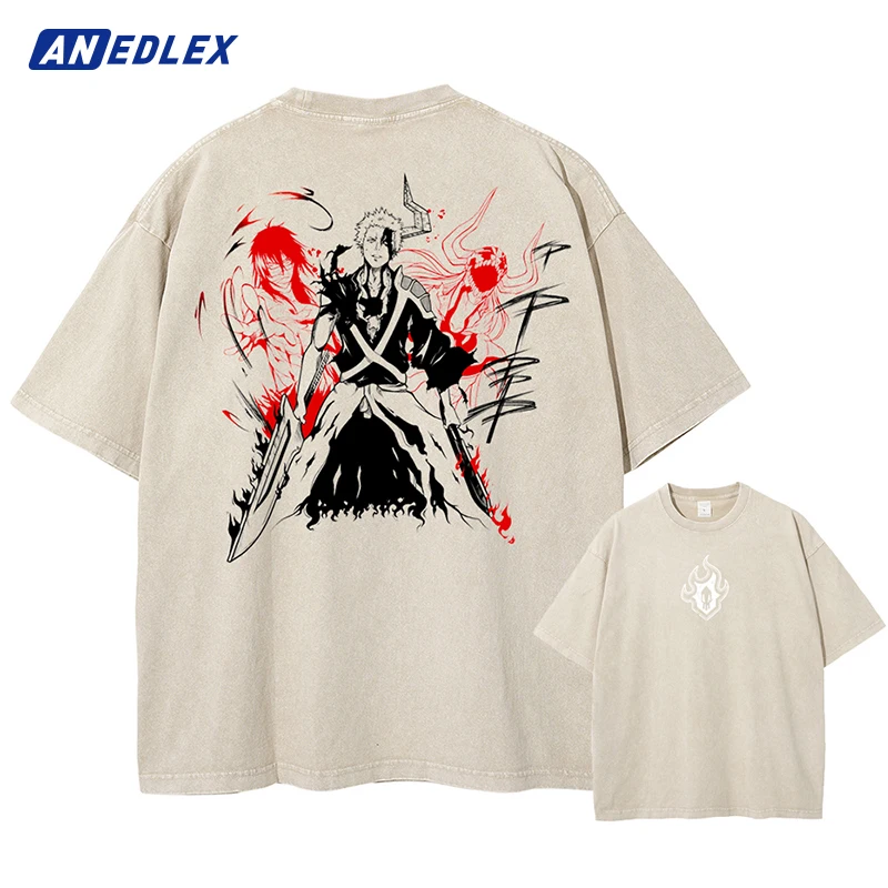 Hip Hop Streetwear Japanese Anime Print T-shirt Men Washed Apricot T Shirt Harajuku Summer Short Sleeve Oversize Cotton T-Shirt
Hip Hop Streetwear Japanese Anime Print T-shirt Men Washed Apricot T Shirt Harajuku Summer Short Sleeve Oversize Cotton T-Shirt
