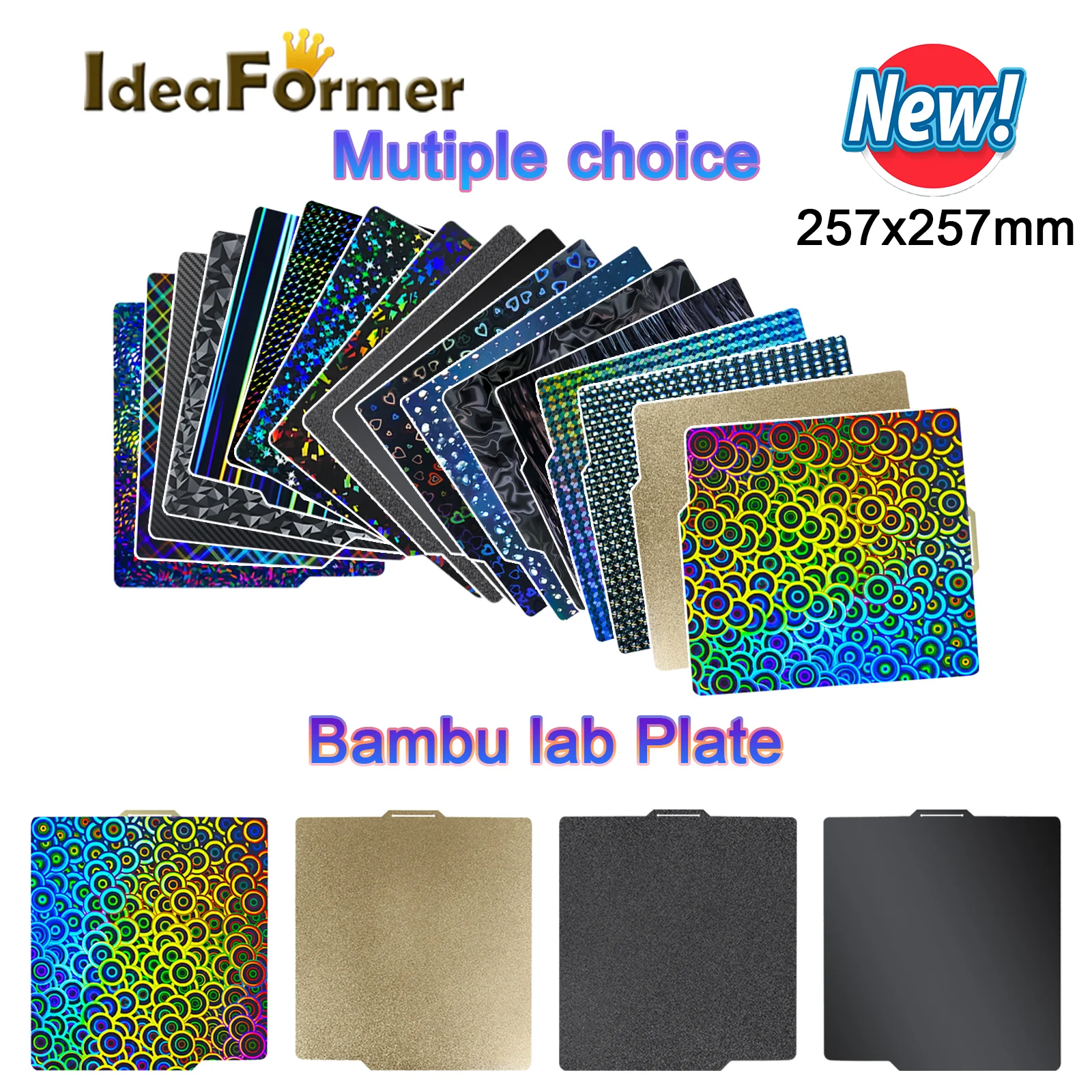 Для Bambulab Build Plate 257 Smooth PEI Textured PEI PEO Для Bambulab A1 Bambulab P1s X1c Пластина Двухсторонний пружинный стальной лист
Для Bambulab Build Plate 257 Smooth PEI Textured PEI PEO Для Bambulab A1 Bambulab P1s X1c Пластина Двухсторонний пружинный стальной лист