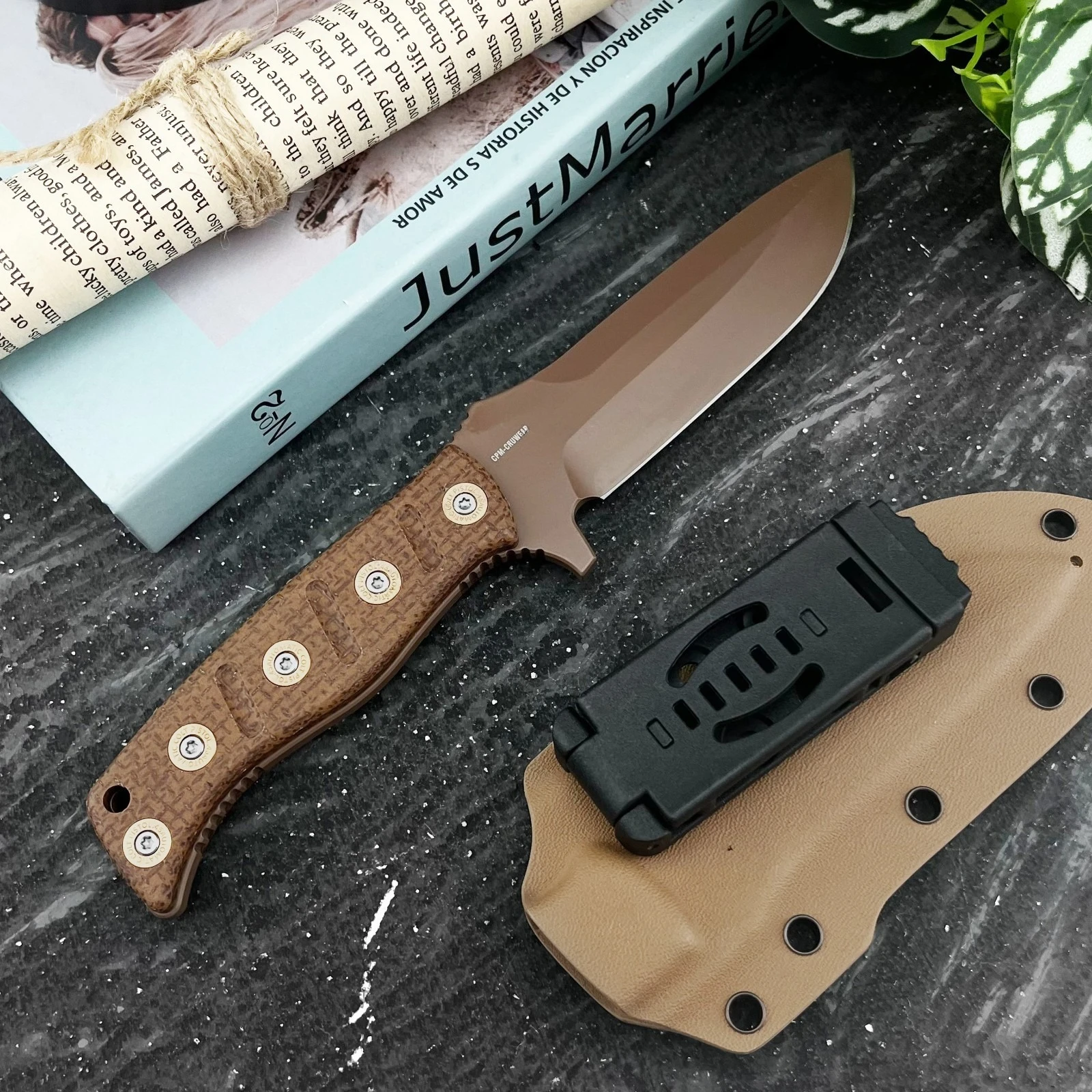 High-hardness 375 Fixed-blade Knife with D2 Blade, Micarta Handle—a Compact Outdoor, and Adventure Survival, Hiking Knife Gift
High-hardness 375 Fixed-blade Knife with D2 Blade, Micarta Handle—a Compact Outdoor, and Adventure Survival, Hiking Knife Gift