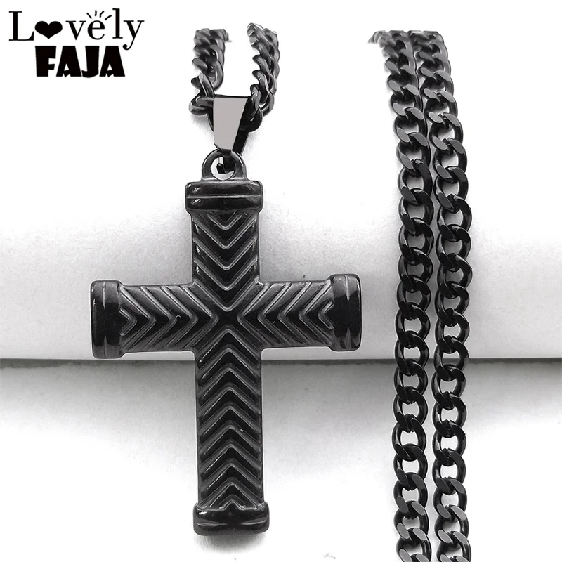 Goth Stainless Steel Cross Men's Necklace for Women Stainless Steel Black Color Penda HH9nt Chain Necklace Jewelry accessories
Goth Stainless Steel Cross Men's Necklace for Women Stainless Steel Black Color Penda HH9nt Chain Necklace Jewelry accessories