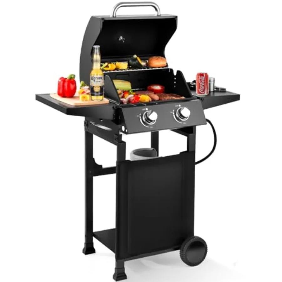 2-Burner Gas Grill 234 SQ.IN Outdoor Propane Grill 16000 BTU with Top Cover Lid for Patio Camping Balcony Cooking Black
2-Burner Gas Grill 234 SQ.IN Outdoor Propane Grill 16000 BTU with Top Cover Lid for Patio Camping Balcony Cooking Black
