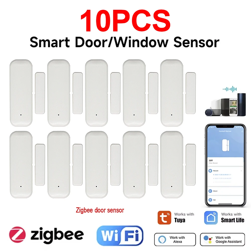 10pcs Zigbee Tuya Door Sensor Window Sensor Smart Home Wireless Door Detector Door Open / Closed Alarm System for Alexa Google
10pcs Zigbee Tuya Door Sensor Window Sensor Smart Home Wireless Door Detector Door Open / Closed Alarm System for Alexa Google