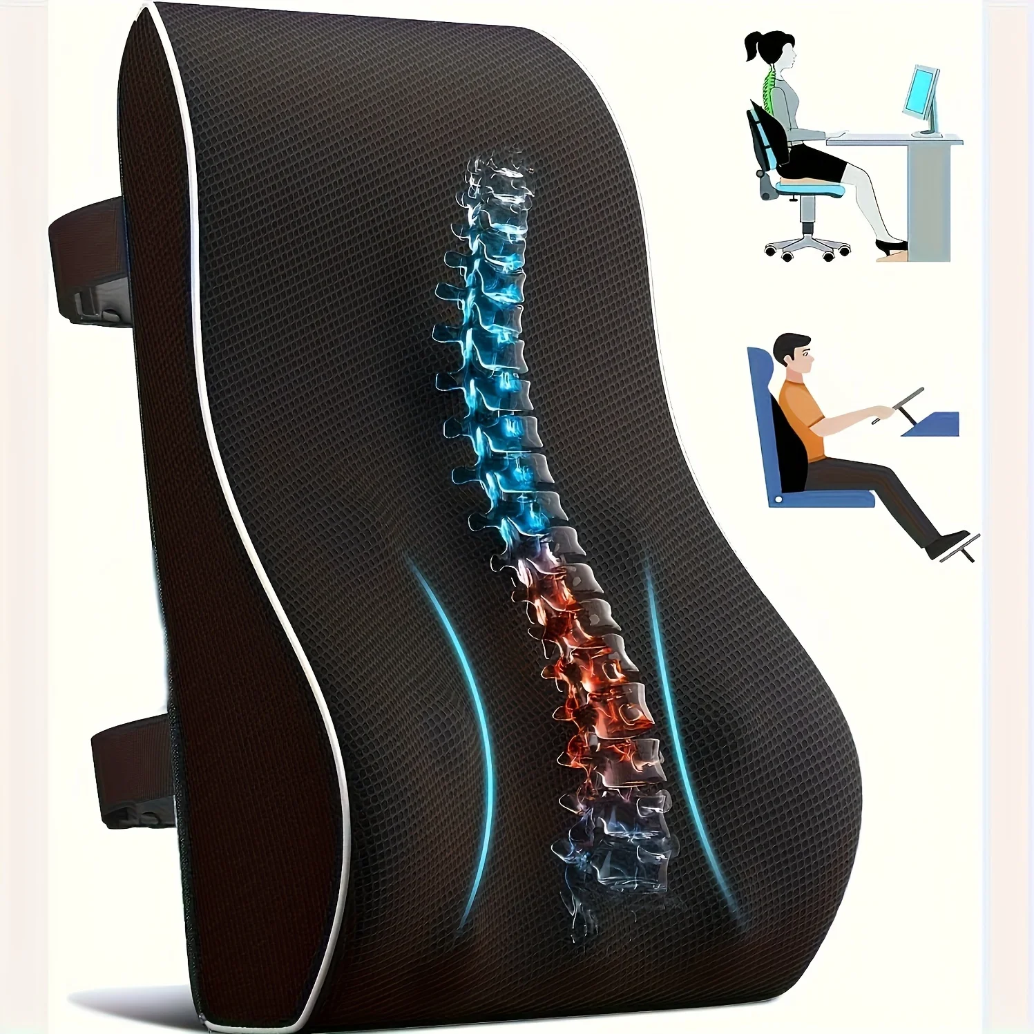 Lumbar support pillow pillow with adjustable shoulder strap, car seat, game chair back, rememberMemory foam cushion pillow for b
Lumbar support pillow pillow with adjustable shoulder strap, car seat, game chair back, rememberMemory foam cushion pillow for b