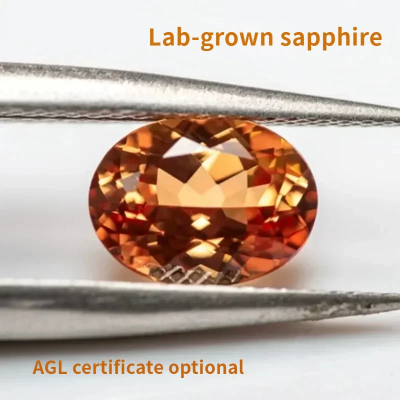 Lab Grown Oval Orange Sapphire Charm Gemstones for DIY Jewelry Making Pendant Materials Optional AGL Certificate
Lab Grown Oval Orange Sapphire Charm Gemstones for DIY Jewelry Making Pendant Materials Optional AGL Certificate
