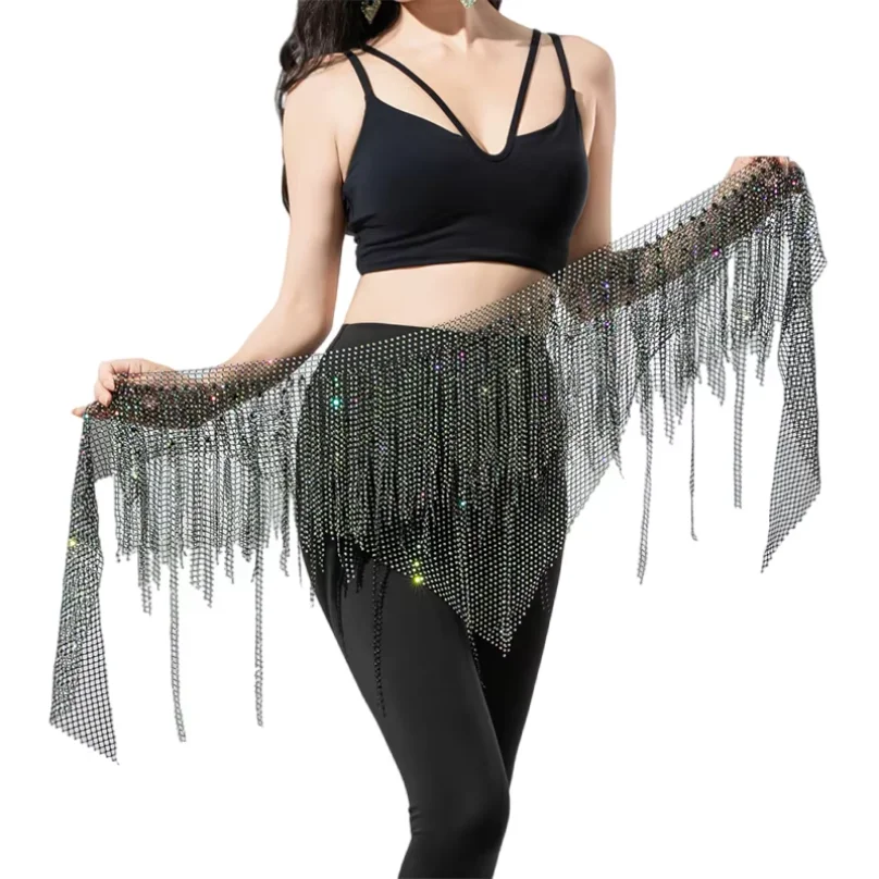 Fishnet Fringe Tassel Hip Scarf Women Sparkle Waist Chain Belt Bellydance Performance Competition Show Triangle Skirt Rhinestone
Fishnet Fringe Tassel Hip Scarf Women Sparkle Waist Chain Belt Bellydance Performance Competition Show Triangle Skirt Rhinestone