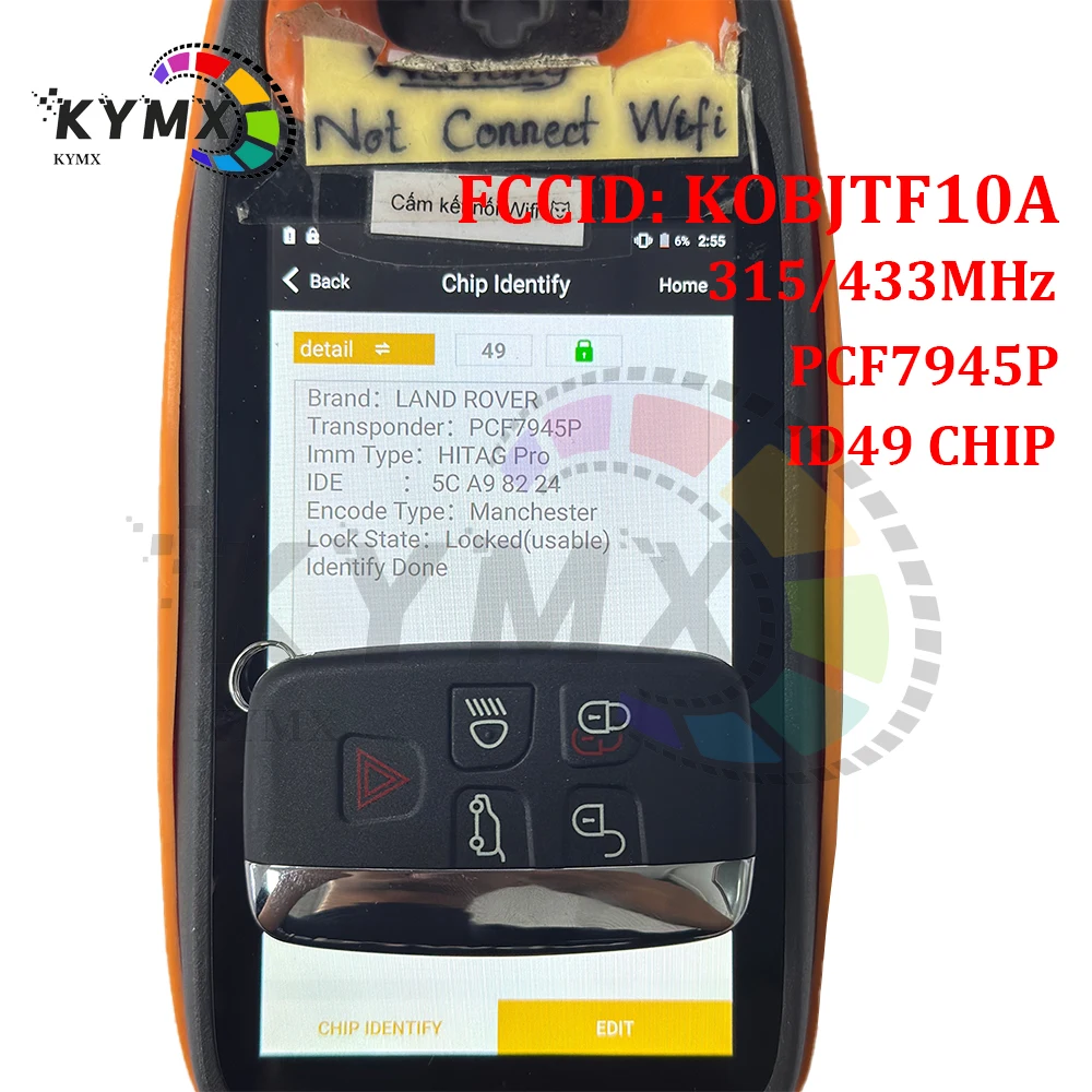KYMX Car Remote Key For Land Rover Range Rover Evoque Freelander Discovery4 PCF7945P ID49 Chip 315MHz 434MHZ Keyless Entery
KYMX Car Remote Key For Land Rover Range Rover Evoque Freelander Discovery4 PCF7945P ID49 Chip 315MHz 434MHZ Keyless Entery