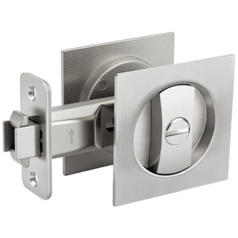 Pocket Door Lock, Pocket Door Hardware for 2-1/8'' Bore Hole, Pocket Door Handles Fit 1-1/4'' to 2'' Thickness Sliding Door 2-3
Pocket Door Lock, Pocket Door Hardware for 2-1/8'' Bore Hole, Pocket Door Handles Fit 1-1/4'' to 2'' Thickness Sliding Door 2-3