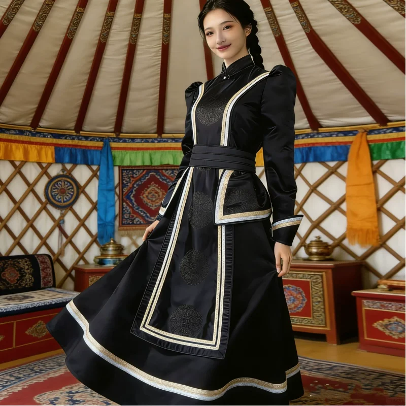 Mongolian Dress for Women's Daily Wear and Performance Costumes
Mongolian Dress for Women's Daily Wear and Performance Costumes