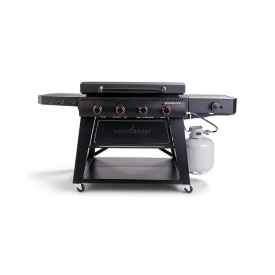 36 Outdoor Griddle Grill with Side Burner Flamethrower Ignition Hinged Lid Premium Flat Top Cooking Surface in Black for Outdoo
36 Outdoor Griddle Grill with Side Burner Flamethrower Ignition Hinged Lid Premium Flat Top Cooking Surface in Black for Outdoo