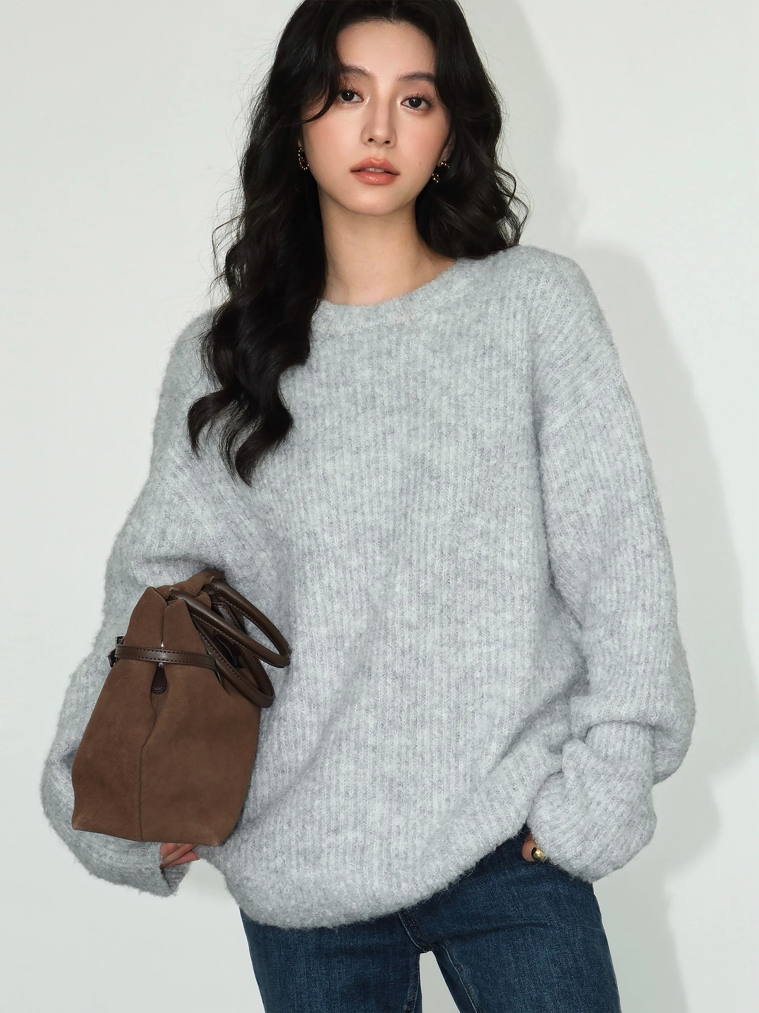 Red Long Sve Loose Women's Knitted Sweater NEVA HU Casual All-Match Overhead Winter Faion Polyester Blend round Ne
Red Long Sve Loose Women's Knitted Sweater NEVA HU Casual All-Match Overhead Winter Faion Polyester Blend round Ne