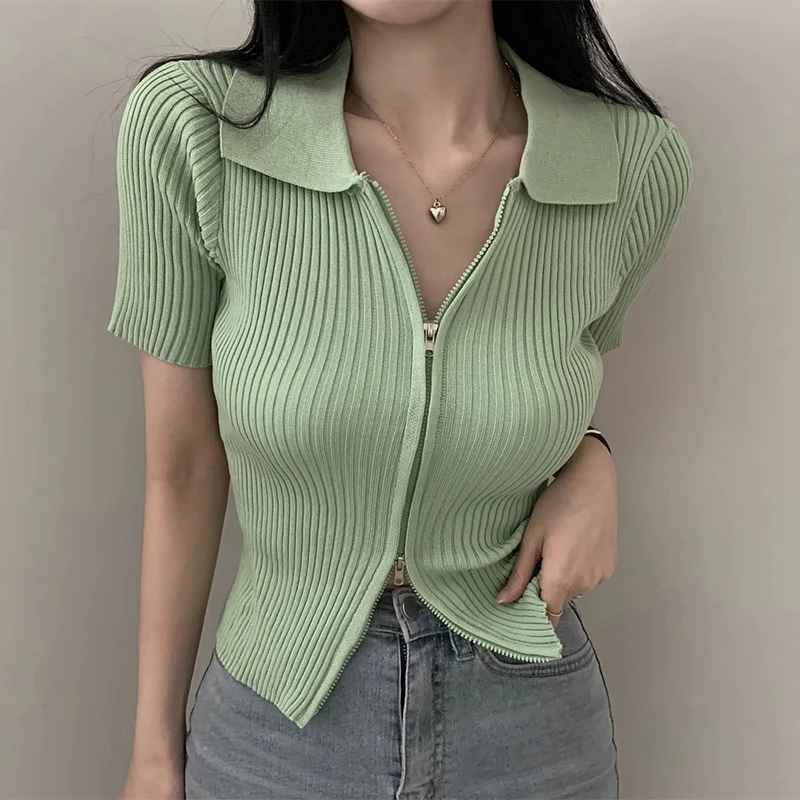 Slim Fit ort Sve Трикотаж Лето Новый Sle Женский воротник irt Двойная молния Повседневная поездка на работу Faion Полиэфирное волокно
Slim Fit ort Sve Трикотаж Лето Новый Sle Женский воротник irt Двойная молния Повседневная поездка на работу Faion Полиэфирное волокно
