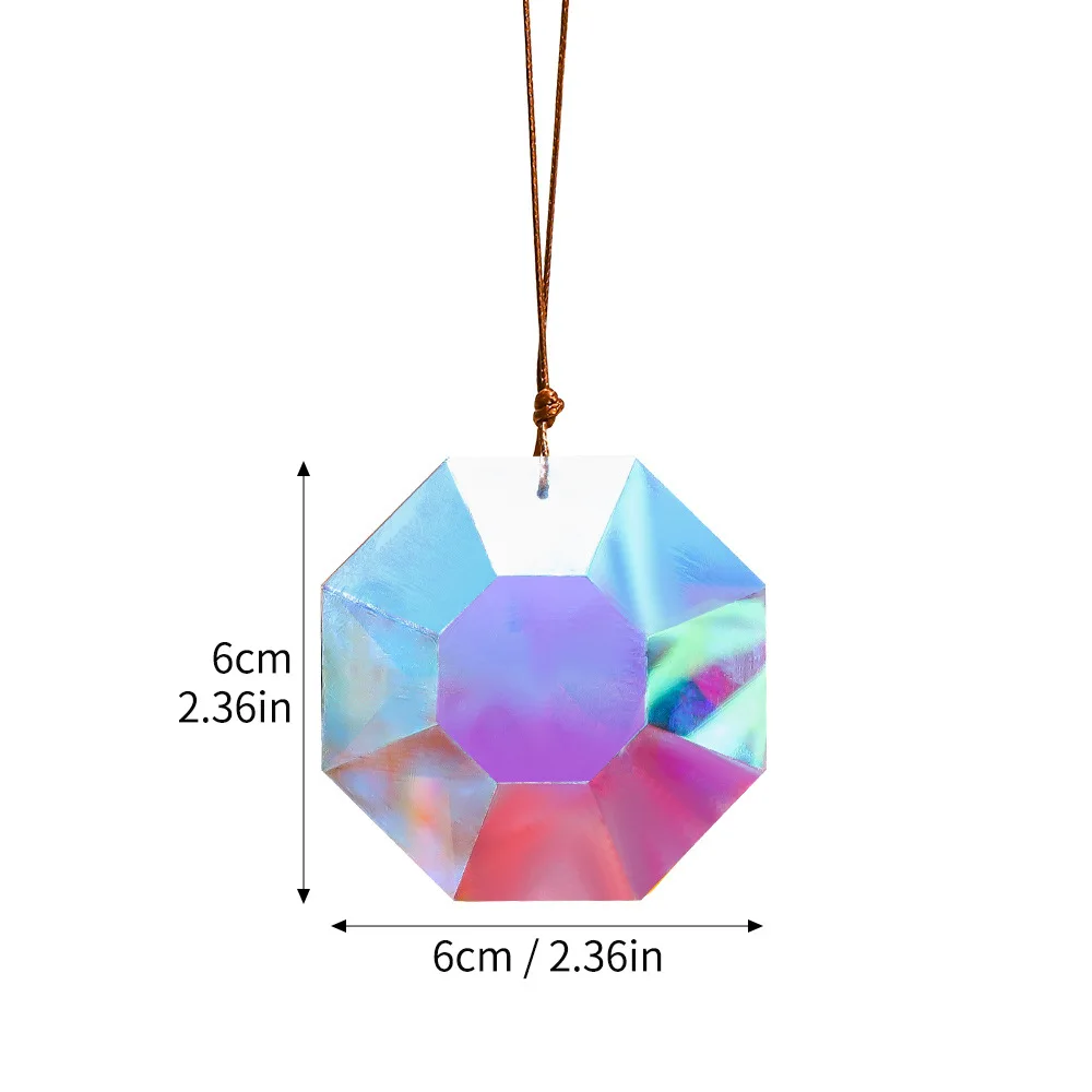 Camal 1Pcs 60mm Octagonal Crystal Suncatcher Hanging Pendant Rainbow Maker Prism Faceted Chandelier Replacement Parts Home Decor
Camal 1Pcs 60mm Octagonal Crystal Suncatcher Hanging Pendant Rainbow Maker Prism Faceted Chandelier Replacement Parts Home Decor