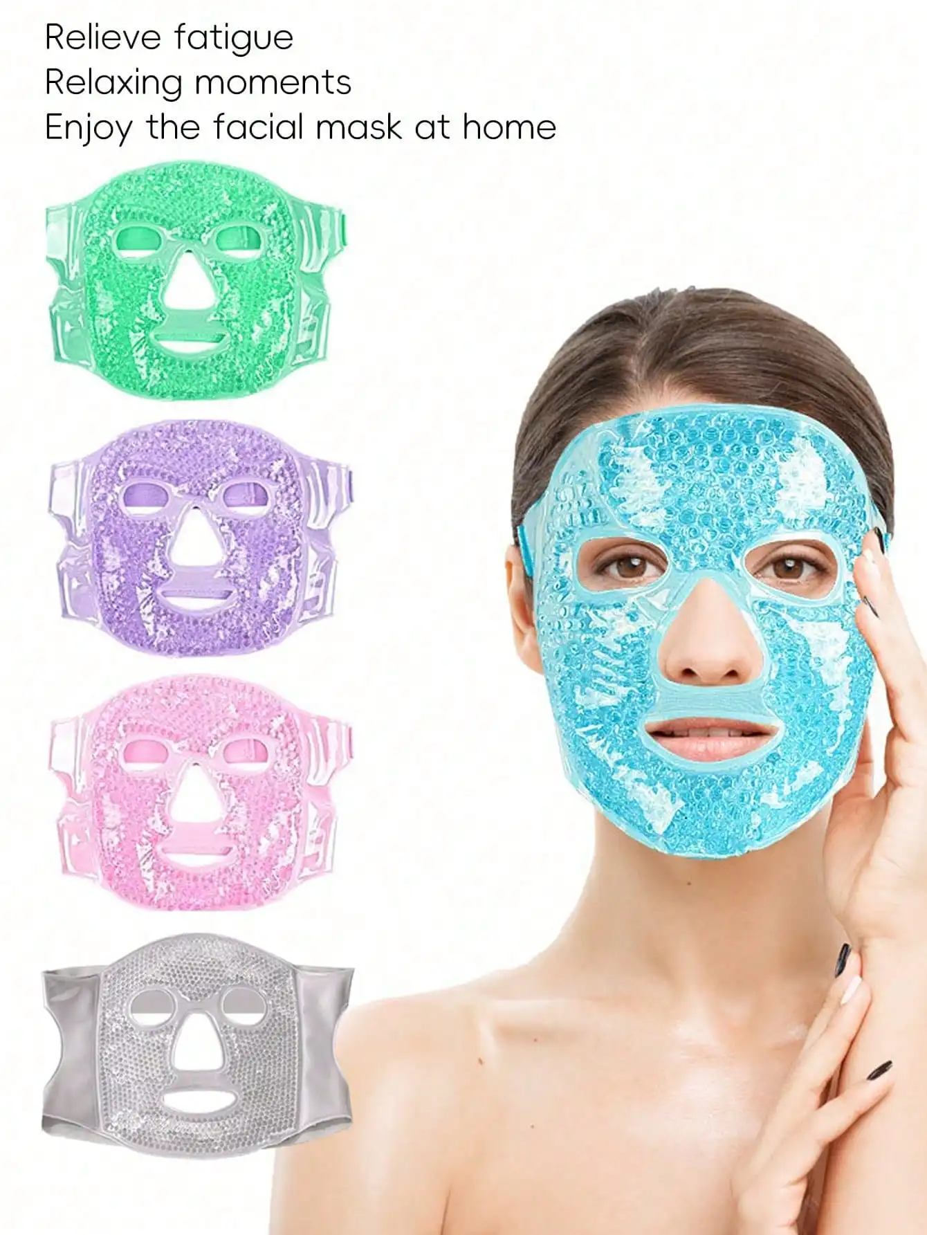 1pc/2pcs Physical Cooling Gel Head With Cold Compress And Hot Compress Ice Head With Mask Ice Eye Mask Cold Compress Treatment Cap, Gel Ice, No Fragrance, No Power, No Battery, Cool Comfort, Sun Protection, Relaxing Sleep, First Choice For Parents, Wives
1pc/2pcs Physical Cooling Gel Head With Cold Compress And Hot Compress Ice Head With Mask Ice Eye Mask Cold Compress Treatment Cap, Gel Ice, No Fragrance, No Power, No Battery, Cool Comfort, Sun Protection, Relaxing Sleep, First Choice For Parents, Wives