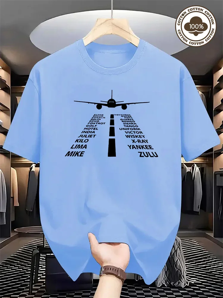 Aviation Phonetic Alphabet Airplane Graphic Men S Cotton T-Shirt Landing Runway Casual Short Sleeve T-shirt
Aviation Phonetic Alphabet Airplane Graphic Men S Cotton T-Shirt Landing Runway Casual Short Sleeve T-shirt