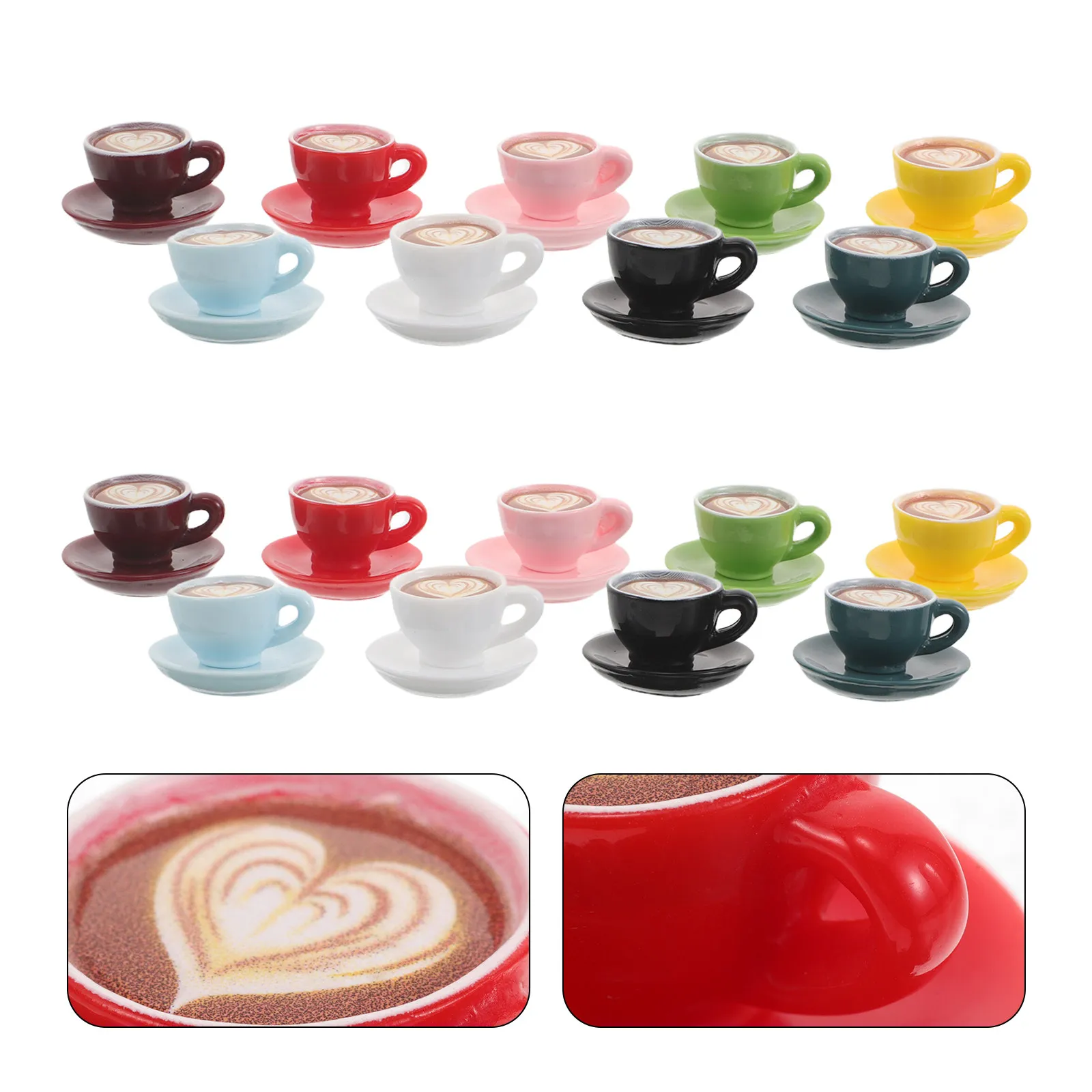 18Sets Mini Coffee Cups Resin Mugs Dollhouse Accessories Pretend Tea Party Props Miniature Kitchen Decor Tiny Saucers for Scene
18Sets Mini Coffee Cups Resin Mugs Dollhouse Accessories Pretend Tea Party Props Miniature Kitchen Decor Tiny Saucers for Scene