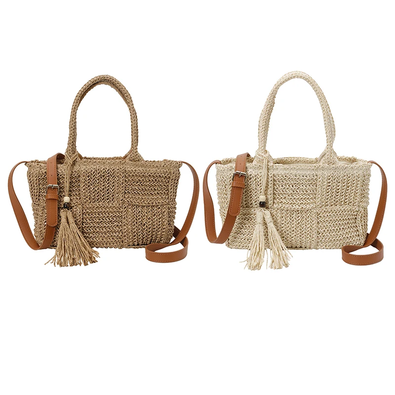 Handwoven Beach Purse Large Capacity Straw Tassel Crochet Shoulder Bag Adjustable Shoulder Strap for Women Travel & Pool Day
Handwoven Beach Purse Large Capacity Straw Tassel Crochet Shoulder Bag Adjustable Shoulder Strap for Women Travel & Pool Day