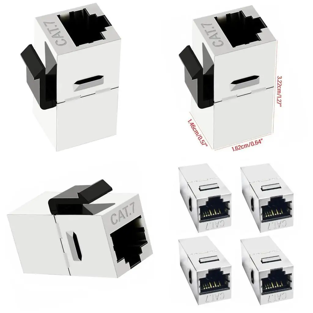 31BA 4Pcs CAT7 Couplers Shielded Female to Female RJ45 Keystone Shielded Couplers
31BA 4Pcs CAT7 Couplers Shielded Female to Female RJ45 Keystone Shielded Couplers
