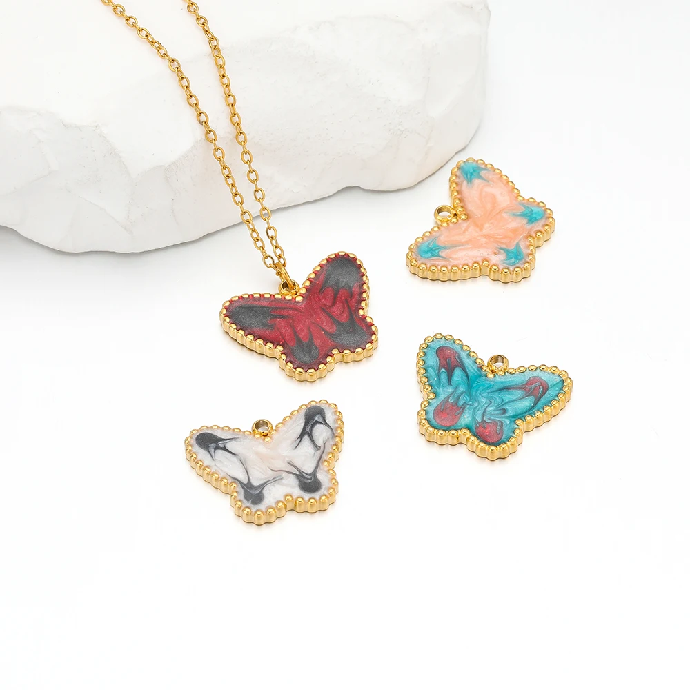 5pcs Stainless Steel Enamel Butterfly Charms Pendants for Diy Jewelry Necklace Accessories Bracelet Crafts Making Accessories
5pcs Stainless Steel Enamel Butterfly Charms Pendants for Diy Jewelry Necklace Accessories Bracelet Crafts Making Accessories