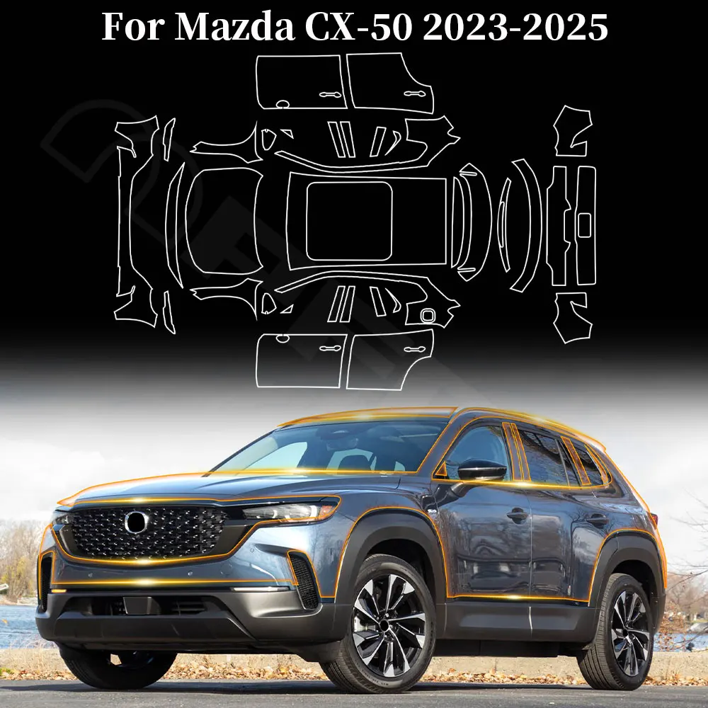 For Mazda CX50 CX-50 2023-UP Pre-cut Paint Protection Film Clear TPU PPF Anti Scratch Accessories 8.5thick Transparent Sticker
For Mazda CX50 CX-50 2023-UP Pre-cut Paint Protection Film Clear TPU PPF Anti Scratch Accessories 8.5thick Transparent Sticker