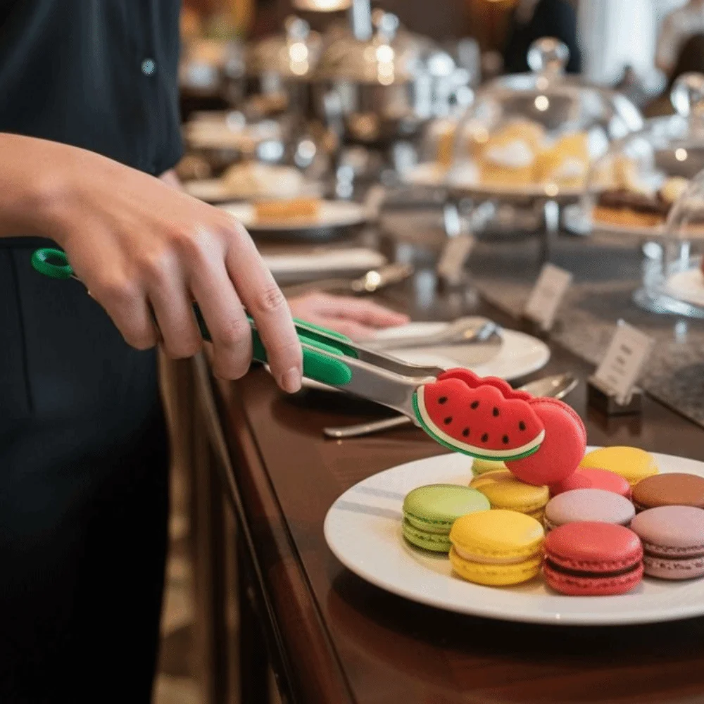 Safe Silicone Tip Fruit Shape Food Tong Stainless Steel No-slip Salad Serving Tong Heat Resistant Hanging Bread Clip Hotel
Safe Silicone Tip Fruit Shape Food Tong Stainless Steel No-slip Salad Serving Tong Heat Resistant Hanging Bread Clip Hotel