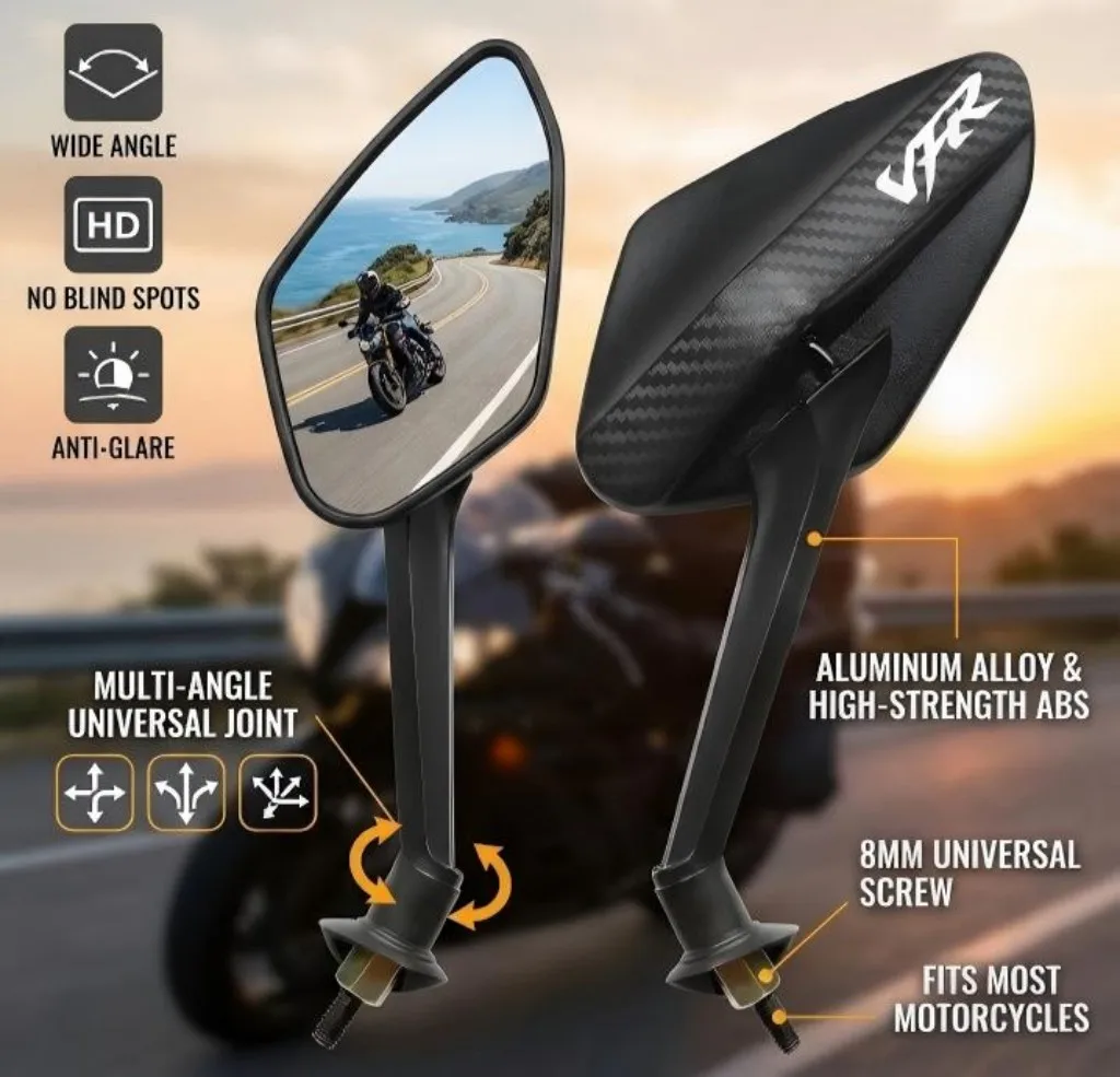 Для Honda VFR800 VFR800F VTEC 2002-2017 VFR750 Обновление Максимальная долговечность Углеродное волокно Антибликовое внедорожное зеркало заднего вида
Для Honda VFR800 VFR800F VTEC 2002-2017 VFR750 Обновление Максимальная долговечность Углеродное волокно Антибликовое внедорожное зеркало заднего вида