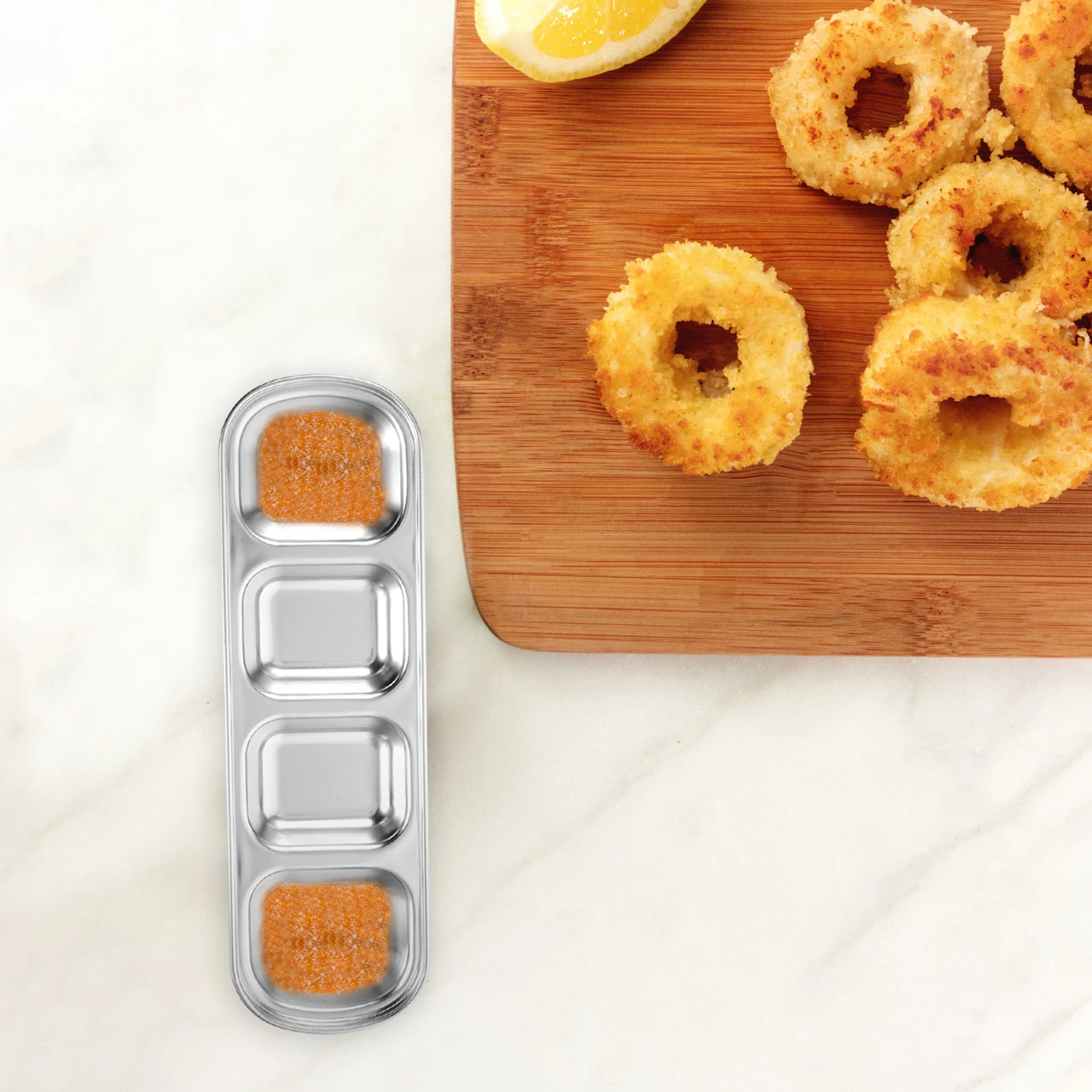 3 Pcs Stainless Steel Seasoning Dishes Small Dipping Bowls for Sauce Flavor Dish Appetizer Plates Easy to Clean
3 Pcs Stainless Steel Seasoning Dishes Small Dipping Bowls for Sauce Flavor Dish Appetizer Plates Easy to Clean