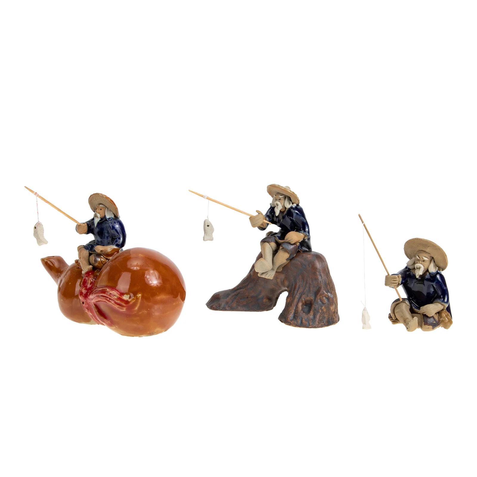 3Pcs Rockery Bonsai Ceramic Fisherman Miniature Ornaments Lightweight Desktop Decoration for Home Garden Office Fish
3Pcs Rockery Bonsai Ceramic Fisherman Miniature Ornaments Lightweight Desktop Decoration for Home Garden Office Fish