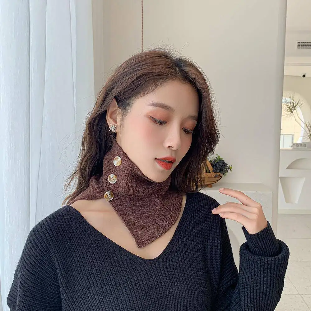 Women's Knitted Button-Up Scarf Neck Warmer Scarf Versatile Spring Autumn Winter Sweater Decoration Fake Shirt Collar
Women's Knitted Button-Up Scarf Neck Warmer Scarf Versatile Spring Autumn Winter Sweater Decoration Fake Shirt Collar
