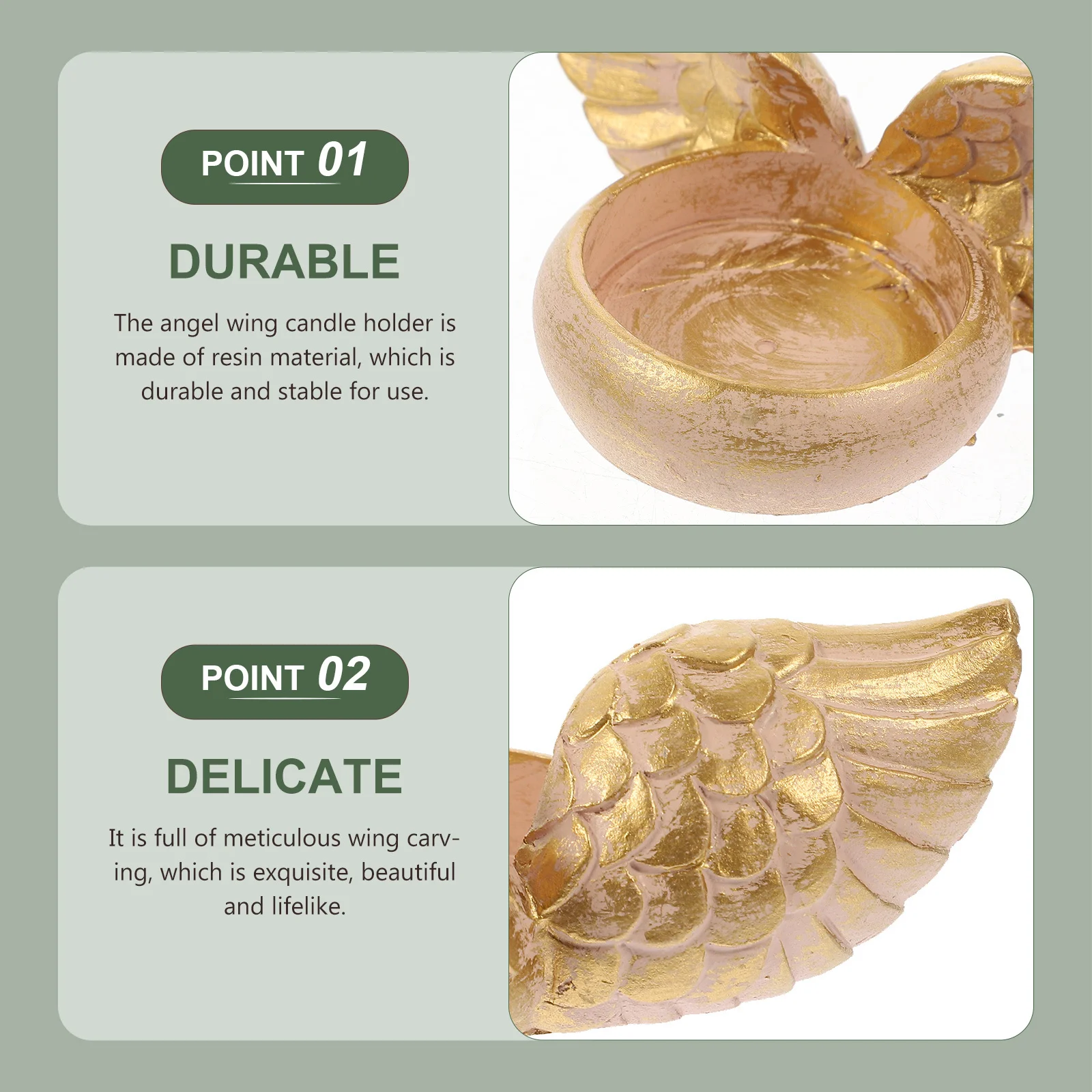 Angel Wing Holder Stylish Resin Finish for Tealight Pillar Candles Decorative Use in Living Room Dining Table Center
Angel Wing Holder Stylish Resin Finish for Tealight Pillar Candles Decorative Use in Living Room Dining Table Center