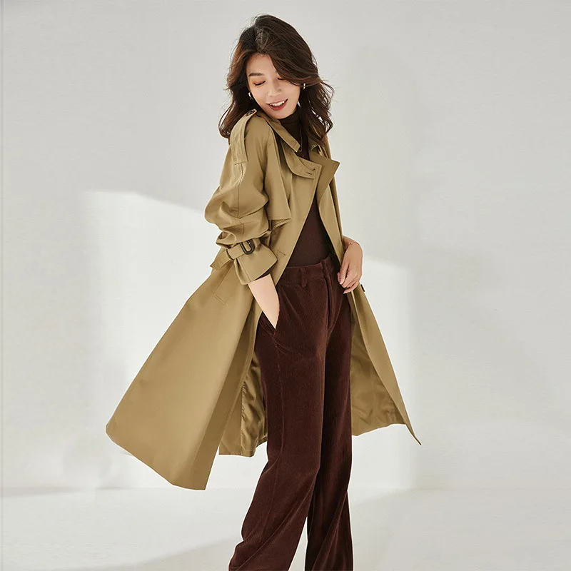 Spring Temperament Classic Commuting Thin Medium Long Trench Coat
Spring Temperament Classic Commuting Thin Medium Long Trench Coat