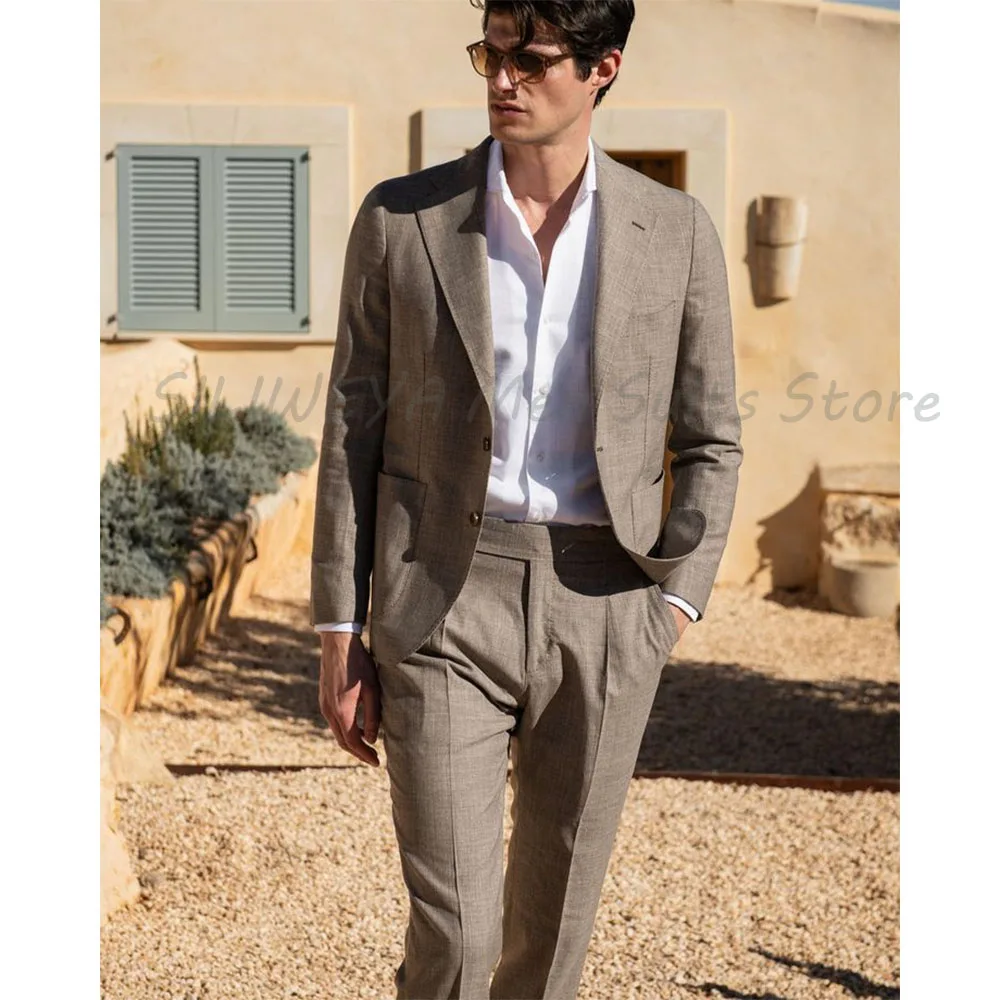 Classic Fit Men's Suits Elegant Wedding Single Breasted Notch Lapel High quality 2 Pieces Jacket Pants Banquet Full Set Blazer
Classic Fit Men's Suits Elegant Wedding Single Breasted Notch Lapel High quality 2 Pieces Jacket Pants Banquet Full Set Blazer