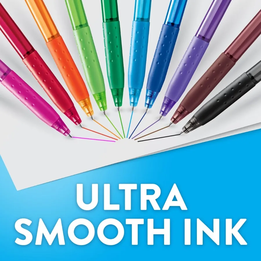 Ink Joy 300RT 8pk Ballpoint Pens 1.0mm Multicolored: Retractable, Quick Drying, Rubber Grip, Colorful Ink
Ink Joy 300RT 8pk Ballpoint Pens 1.0mm Multicolored: Retractable, Quick Drying, Rubber Grip, Colorful Ink