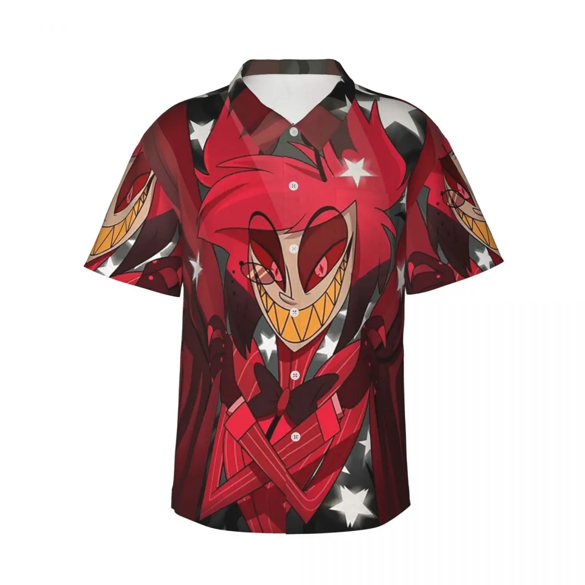 Alastor The Show Begins Men's Shirts Hawaiian Short Sleeve Shirt Fashion Lapel Tops for Summer Beach
Alastor The Show Begins Men's Shirts Hawaiian Short Sleeve Shirt Fashion Lapel Tops for Summer Beach