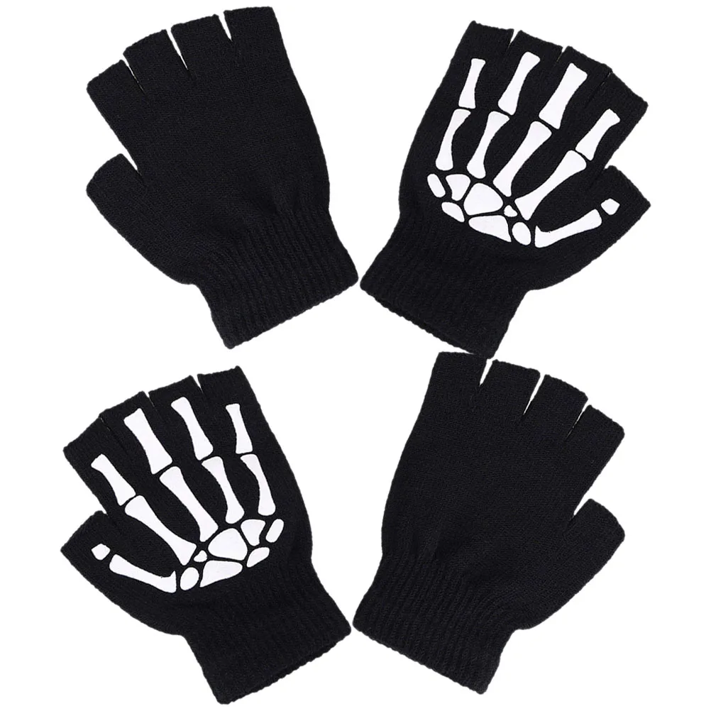 2Pairs Glow-in-The-Dark Cycling Gloves Halloween Warm Half-Finger Skull Gloves Adults Party Luminous Costume
2Pairs Glow-in-The-Dark Cycling Gloves Halloween Warm Half-Finger Skull Gloves Adults Party Luminous Costume