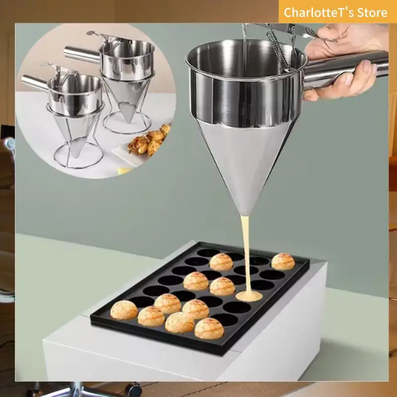 Stainless Steel Funnel Dispenser With 4 Leak Rack Octopus Fish Ball Kitchen Tools-ABLI
Stainless Steel Funnel Dispenser With 4 Leak Rack Octopus Fish Ball Kitchen Tools-ABLI
