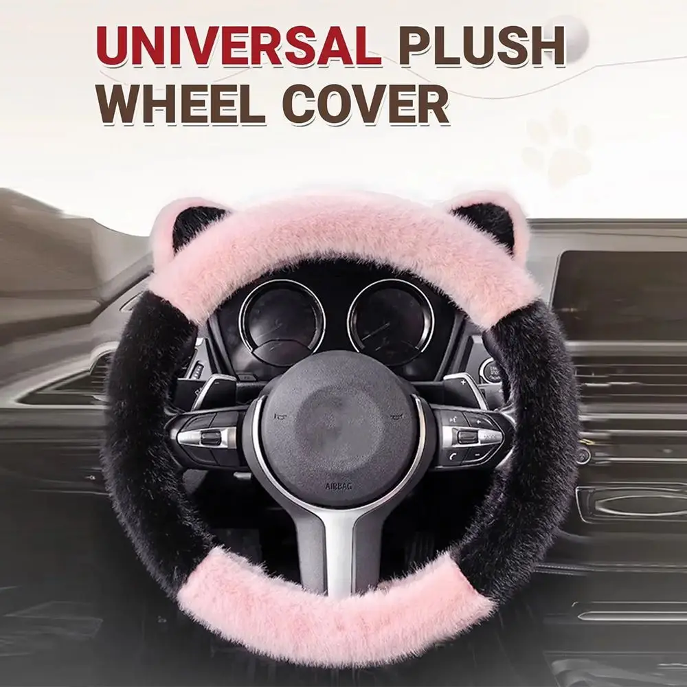 New Non-slip Steering Wheel Cover Soft Warm Plush Steering Cover Cute Stretchy Cat Ears Steering Wheel Cover for Car Steering
New Non-slip Steering Wheel Cover Soft Warm Plush Steering Cover Cute Stretchy Cat Ears Steering Wheel Cover for Car Steering