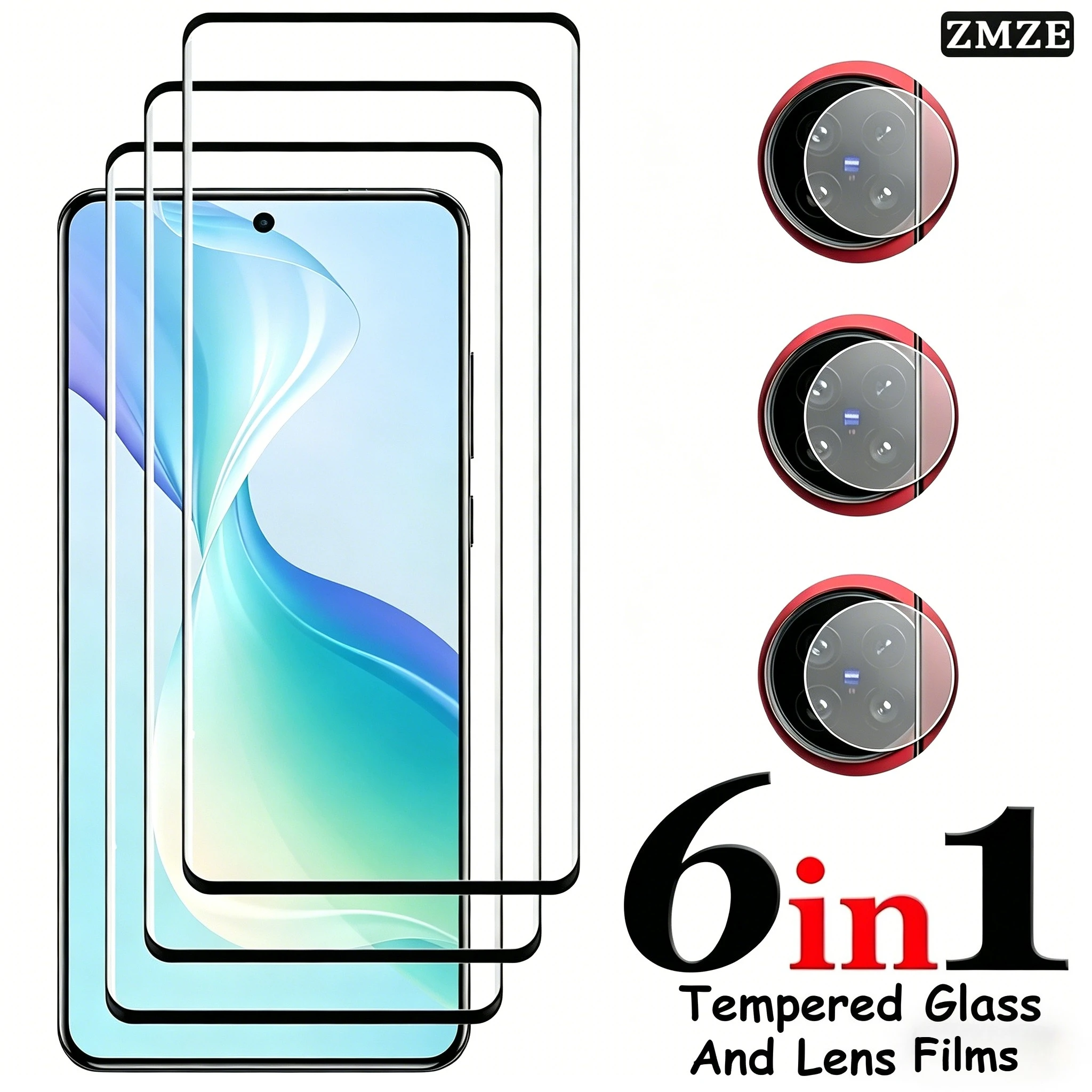 6 IN 1 Full Cover Tempered Glass for Vivo X300 X200 Ultra X100 X90 Pro Screen Protector Anti-Scratch Anti-Shatter Tempered Glass
6 IN 1 Full Cover Tempered Glass for Vivo X300 X200 Ultra X100 X90 Pro Screen Protector Anti-Scratch Anti-Shatter Tempered Glass