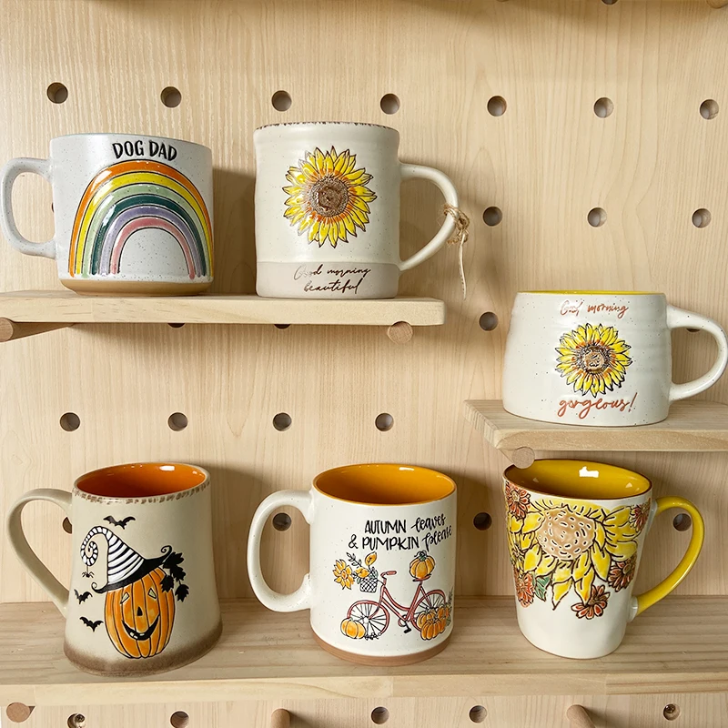 Household ceramic mug with spoon large capacity breakfast oat milk water cup girl hand-painted underglaze microwave oven
Household ceramic mug with spoon large capacity breakfast oat milk water cup girl hand-painted underglaze microwave oven