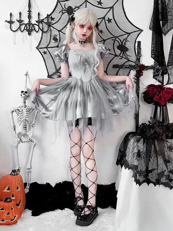 Halloween Witch Bride Costume Women's Traditional Wedding Dress Stage Performance Clothing Spring 2026 New Arrival
Halloween Witch Bride Costume Women's Traditional Wedding Dress Stage Performance Clothing Spring 2026 New Arrival