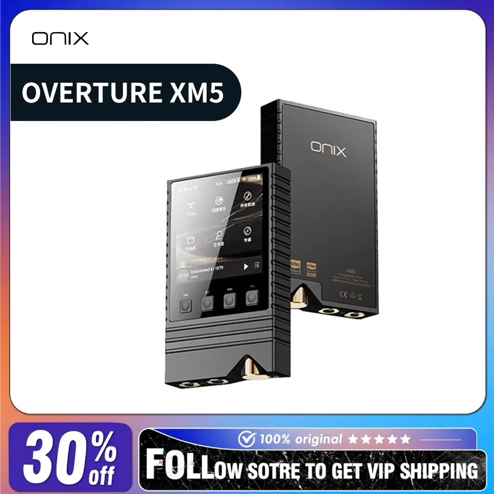 ONIX Overture XM5 MP3 Bluetooth Music Player OLED Display 7000mAh ES9039SPRO DAC Chips 768kHz/32bit DSD512 HIFI Lossless Player
ONIX Overture XM5 MP3 Bluetooth Music Player OLED Display 7000mAh ES9039SPRO DAC Chips 768kHz/32bit DSD512 HIFI Lossless Player