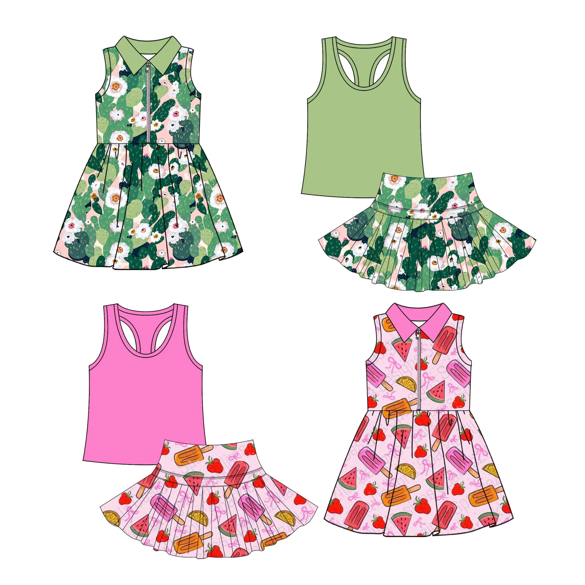 New hot selling boutique children's suit lapel sleeveless girl dress floral watermelon print short skirt girl suit 2 piece set
New hot selling boutique children's suit lapel sleeveless girl dress floral watermelon print short skirt girl suit 2 piece set